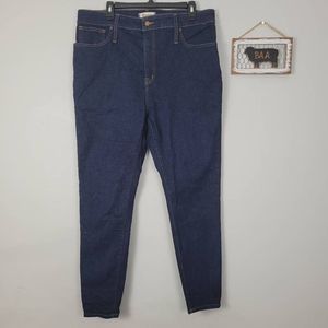 Madewell Curvy High-Rise Skinny Jeans Sz 34 Lucille Dark Wash H6385